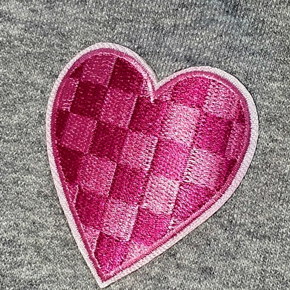 Pink Ribbon Embroidered Patch Gildan Heavy Blend Pullover Sweatshirt Size XL - Picture 5 of 8